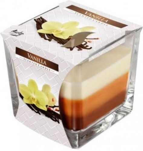 Svíčka von.ve skle DUHA VANILKA 170g/3-barevná/