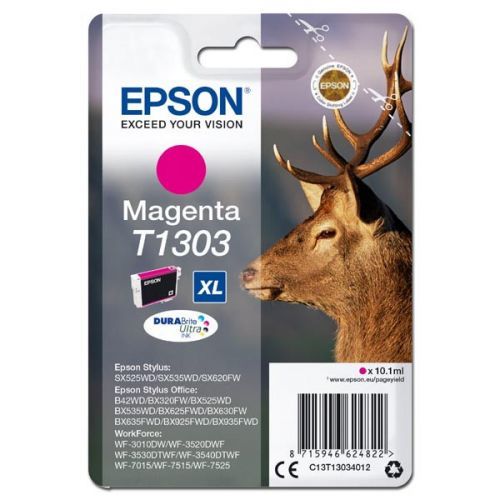 Epson originální ink C13T13034012, T1303, magenta, 765str., 10, 1ml, Epson Stylus Office BX320FW