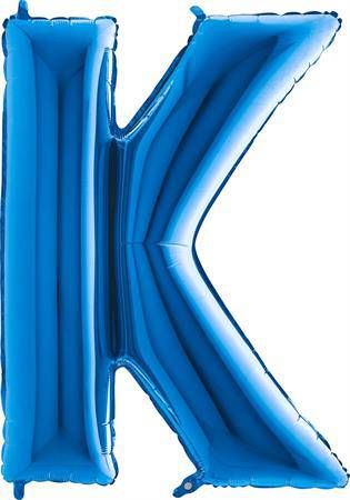 Balónek fóliový písmeno modré K 102 cm
