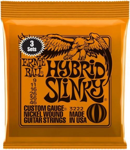 Ernie Ball Nickel Wound Hybrid Slinky 3 Pack