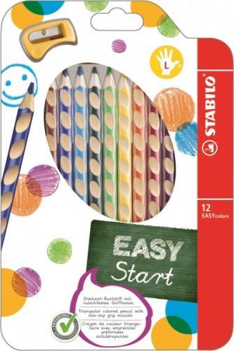 Stabilo Barevné pastelky Easycolours, trojhranné, pro leváky