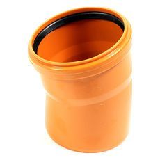 KGB koleno pro kanalizační potrubí DN 110 mm, úhel 15°, barva oranžová