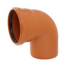 KGB koleno pro kanalizační potrubí DN 125 mm, úhel 87,5°, barva oranžová
