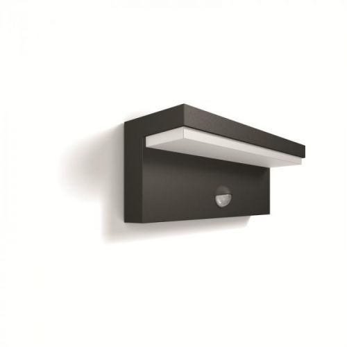 Venkovní nástěnné LED svítidlo Philips Bustan 16484/93/P0 4,5W 2700K teplá bílá IP44 s pohybovým čidlem