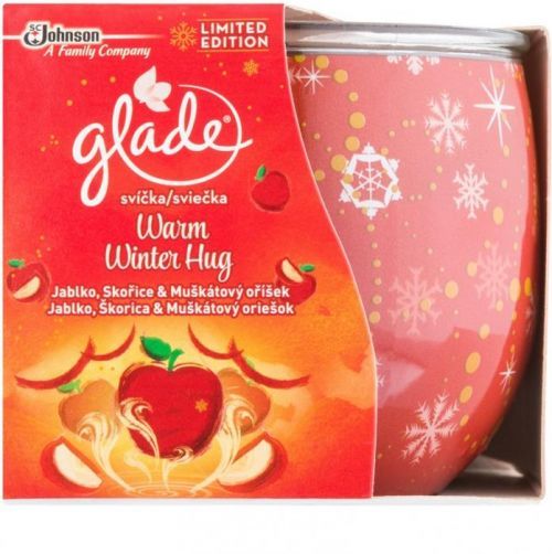 Glade Warm Winter Hug Apple, Cinnamon & Nutmeg vonná svíčka ve skle doba hoření až 30 hodin 120 g
