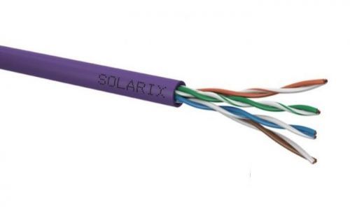 UTP kabel Solarix SXKD-5E-UTP-LSOH fialový (box 305m)