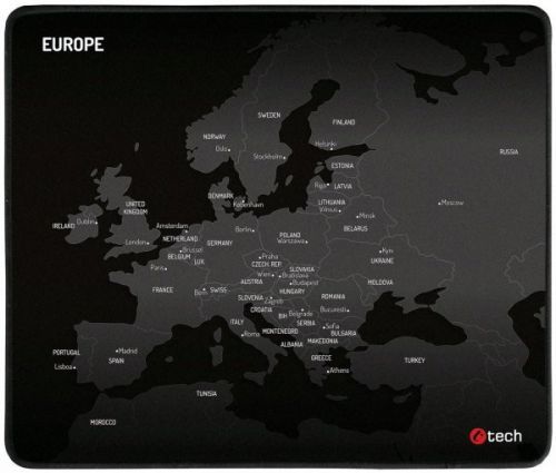 C-TECH Herní podložka pod myš MP-01E (Europe) mapa evropy, 320x270x4mm, obšité okraje