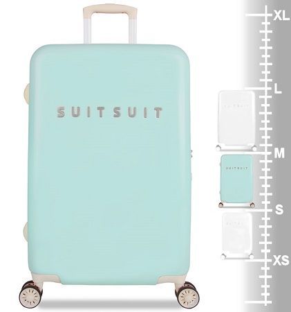 SuitSuit FABULOUS FIFTIES Jednoduchý kvaltitní kufr 67 cm (Luminous Mint)