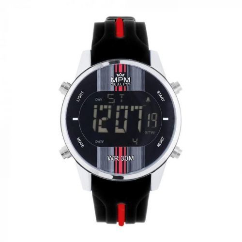 Pánské digitální hodinky MPM s barevným silikonovým řemínkem..01396 A.Q07A9020C9020.2220