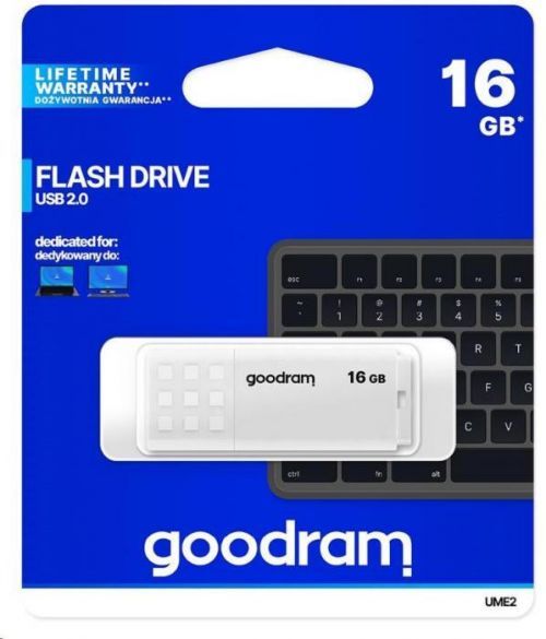 GoodRAM Flash Disk UME2 16GB USB 2.0 bílá (UME2-0160W0R11)