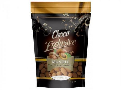 Choco Exclusive mandle v mléčné čokoládě se skořicí, 700g