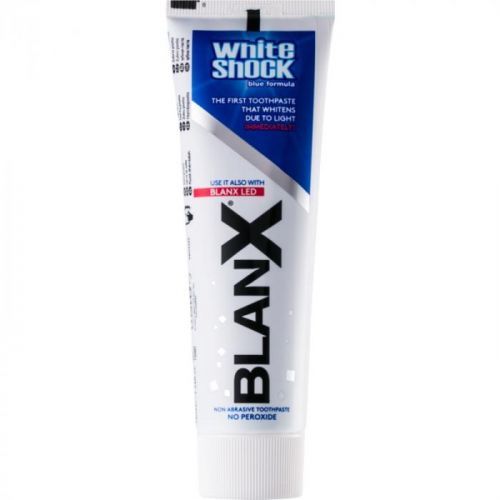 BlanX White Shock bělicí pasta proti skvrnám na zubní sklovině s okamž