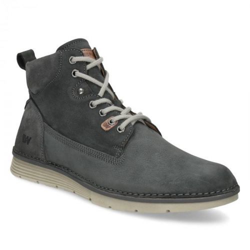 Kotníčková kožená pánská obuv s prošitím