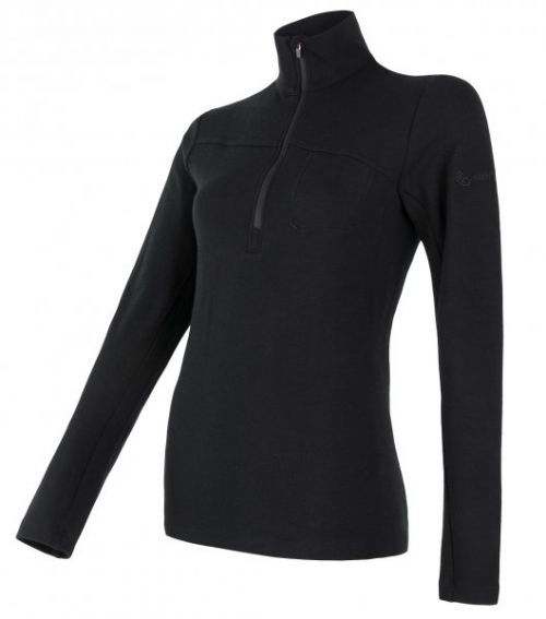 Sensor Merino Extreme Dámské Triko Dl.Rukáv Zip Černá L
