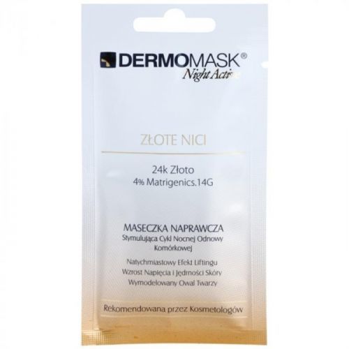 L'biotica DermoMask Night Active liftingová a zpevňující maska s 24kar