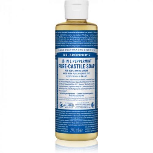 Dr. Bronner's Peppermint tekuté univerzální mýdlo