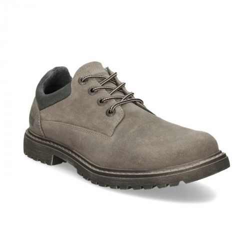 Šedé ležérní pánské kožené polobotky