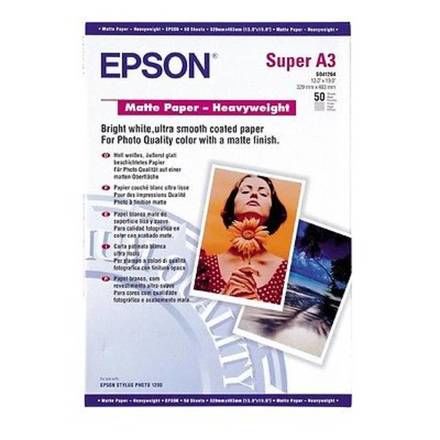 Epson Matte Paper Heavy Weight A3+, 50 listů