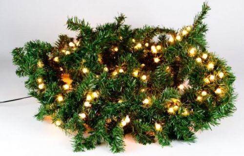 Vánoční dekorace - girlanda s osvětlením 2,7 m - 200 LED teple bílá