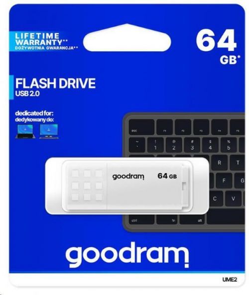 GoodRAM Flash Disk UME2 64GB USB 2.0 bílá (UME2-0640W0R11)