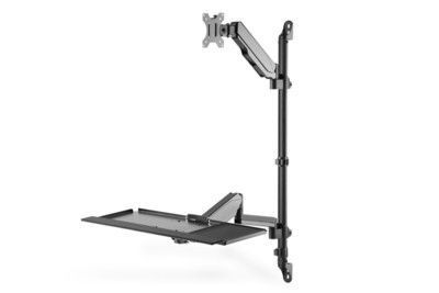 DIGITUS Flexible wall-mounted sit-stand workstation, single monitor, DA-90372