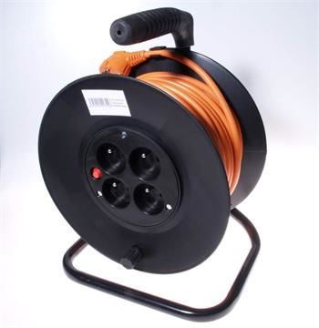 PREMIUMCORD Prodlužovací kabel 230V 50m buben, průřez vodiče 3x1,5mm2 (ppb-01-50)