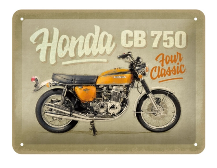 Postershop Plechová cedule Honda MC CB750 Four Classic, (20 x 15 cm)