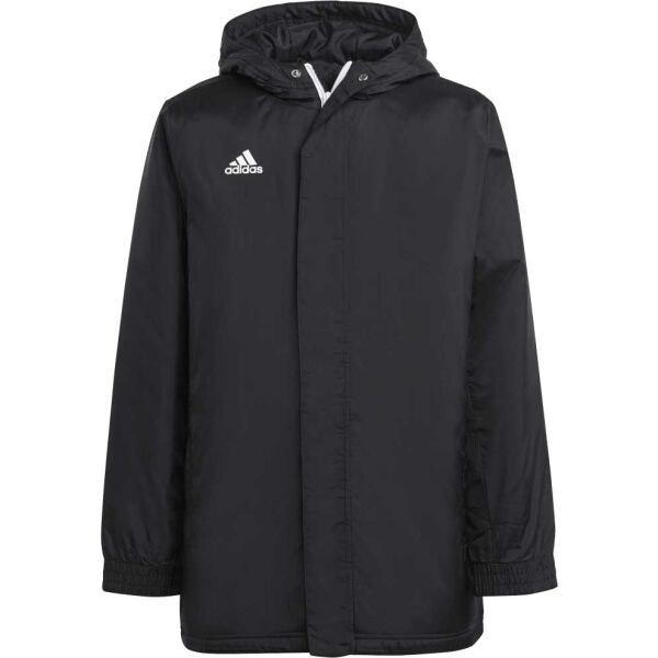 adidas ENTRADA 22 STADIUM JACKET Juniorská fotbalová bunda, černá, veľkosť 176