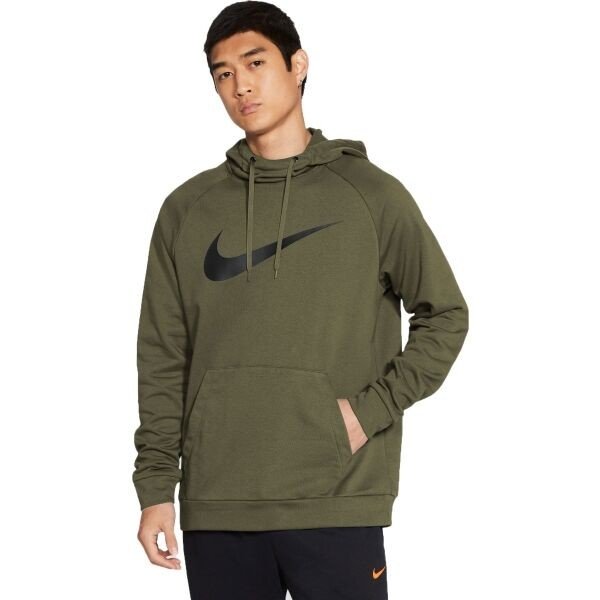 Nike DRI-FIT Pánská tréninková mikina, khaki, veľkosť M