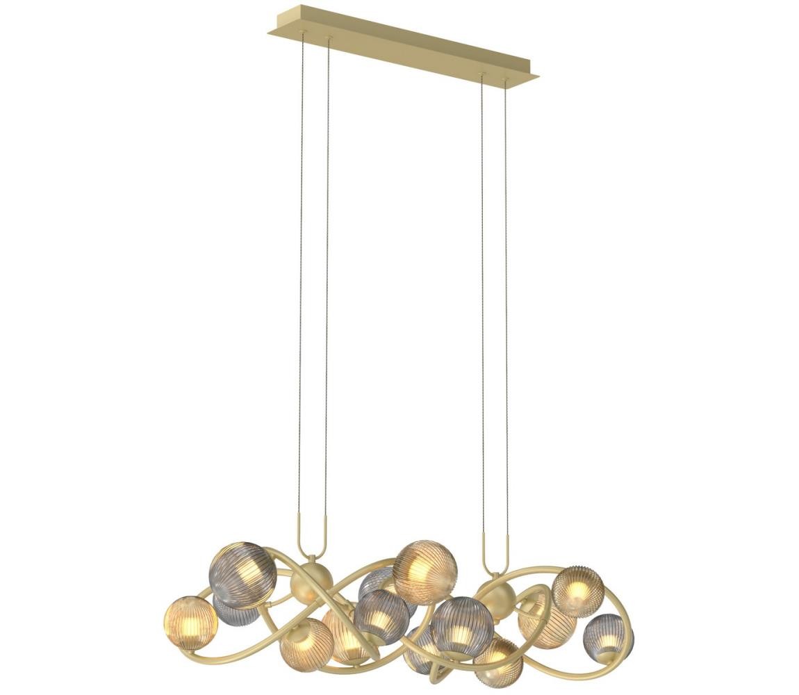 Wofi Wofi 7015-1404 - LED Lustr na lanku METZ 14xG9/3,5W/230V zlatá/šedá