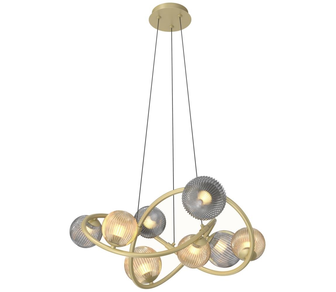 Wofi Wofi 7015-804 - LED Lustr na lanku METZ 8xG9/3,5W/230V zlatá/šedá