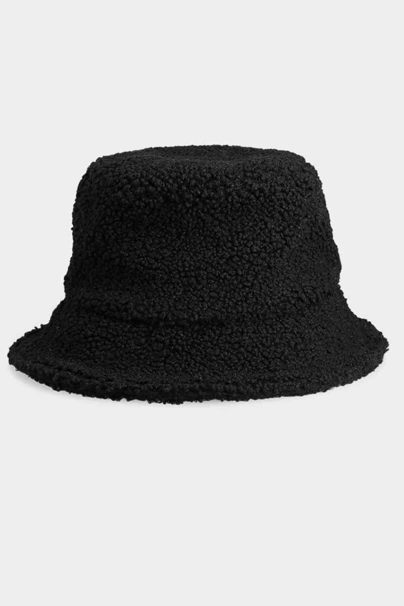 BUCKET HAT Plyšová dámská 4F Černá
