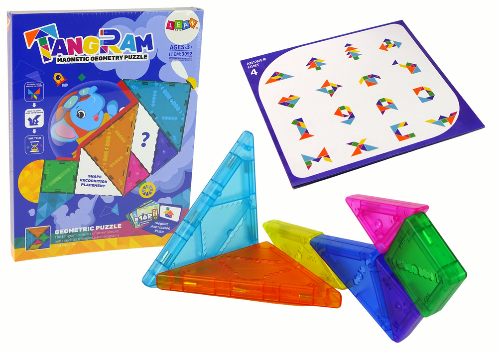 mamido Skládačka Tangram se 7 magnetickými kostkami