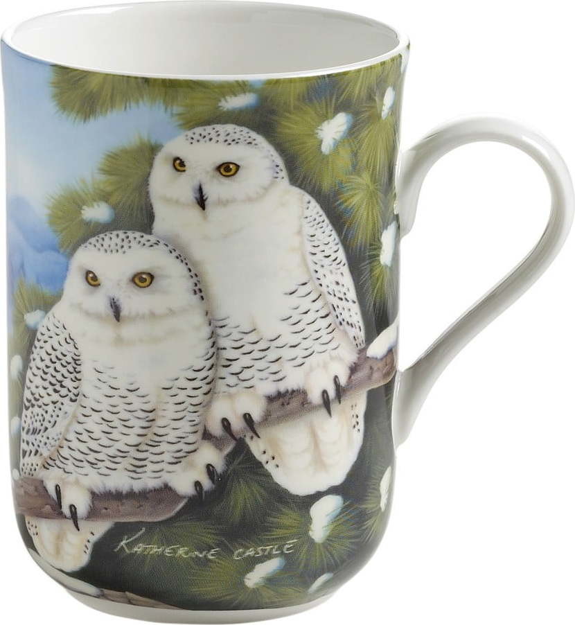 Hrnek z kostního porcelánu Maxwell & Williams Birds Owls, 330 ml