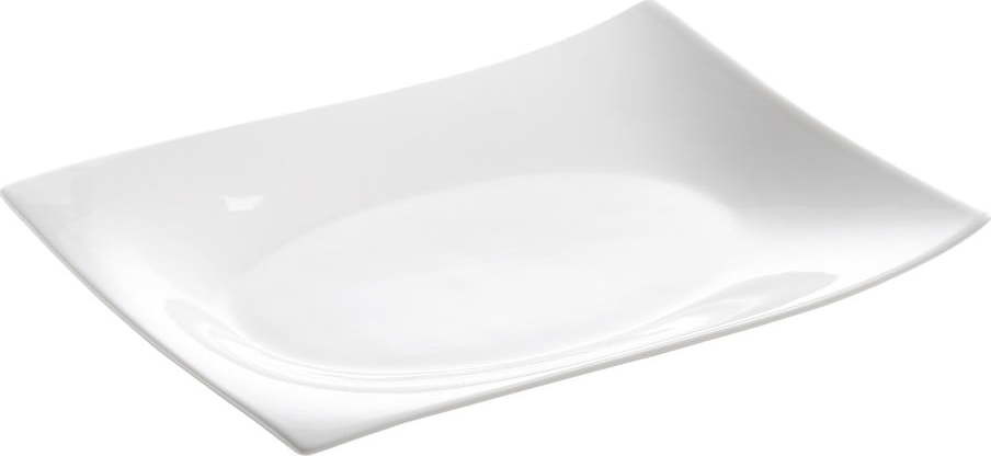 Bílý porcelánový talíř Maxwell & Williams Motion, 30,5 x 22,5 cm