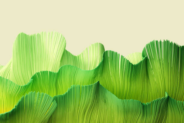 Eugene Mymrin Ilustrace 3D Abstract green twisted background, Eugene Mymrin, (40 x 26.7 cm)