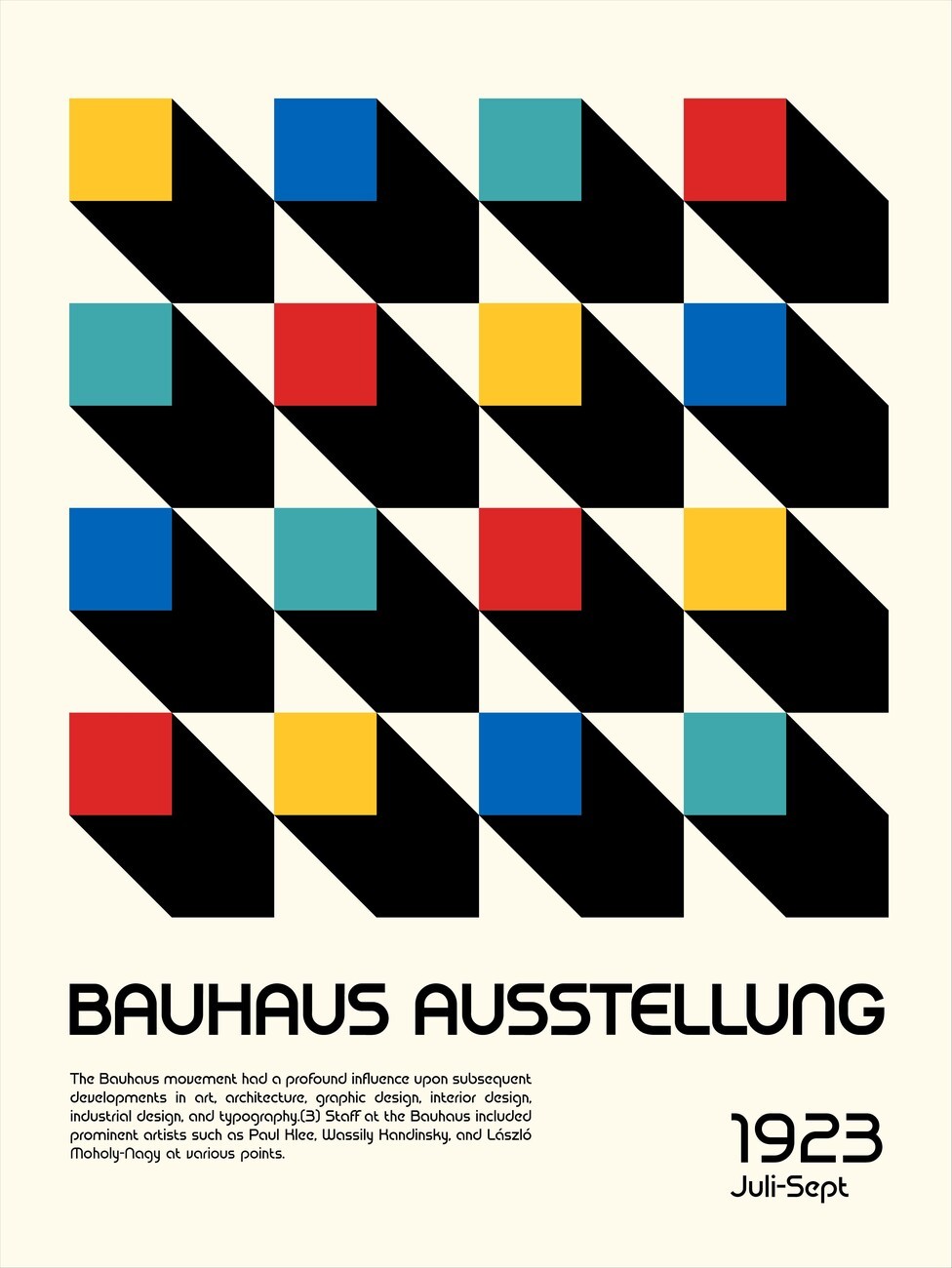 Retrodrome Ilustrace Bauhaus Ausstellung, Retrodrome, (30 x 40 cm)