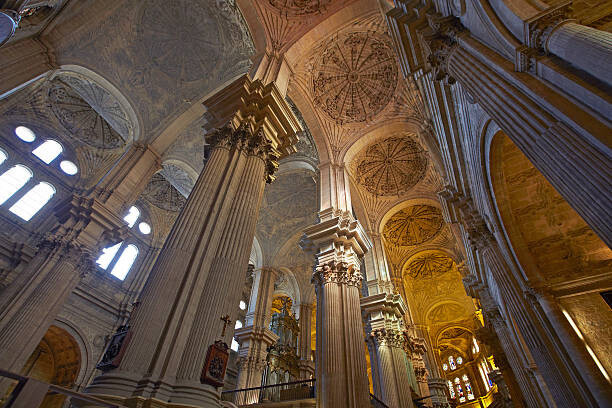 Allan Baxter Umělecká fotografie Interior of Malaga Cathedral, Allan Baxter, (40 x 26.7 cm)
