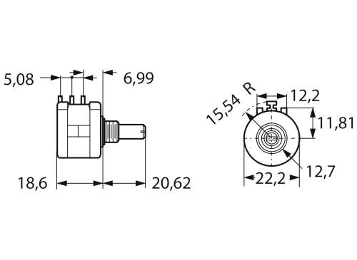 Bourns 3590S-6-103L precizní potenciometr 2 W 10 kΩ 1 ks