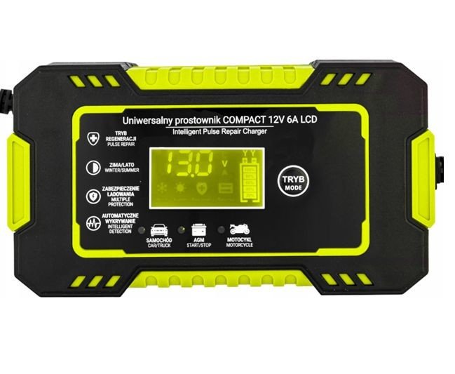 Kraft&Dele automatická nabíječka baterií 12V/6A KD1290 + LCD displej