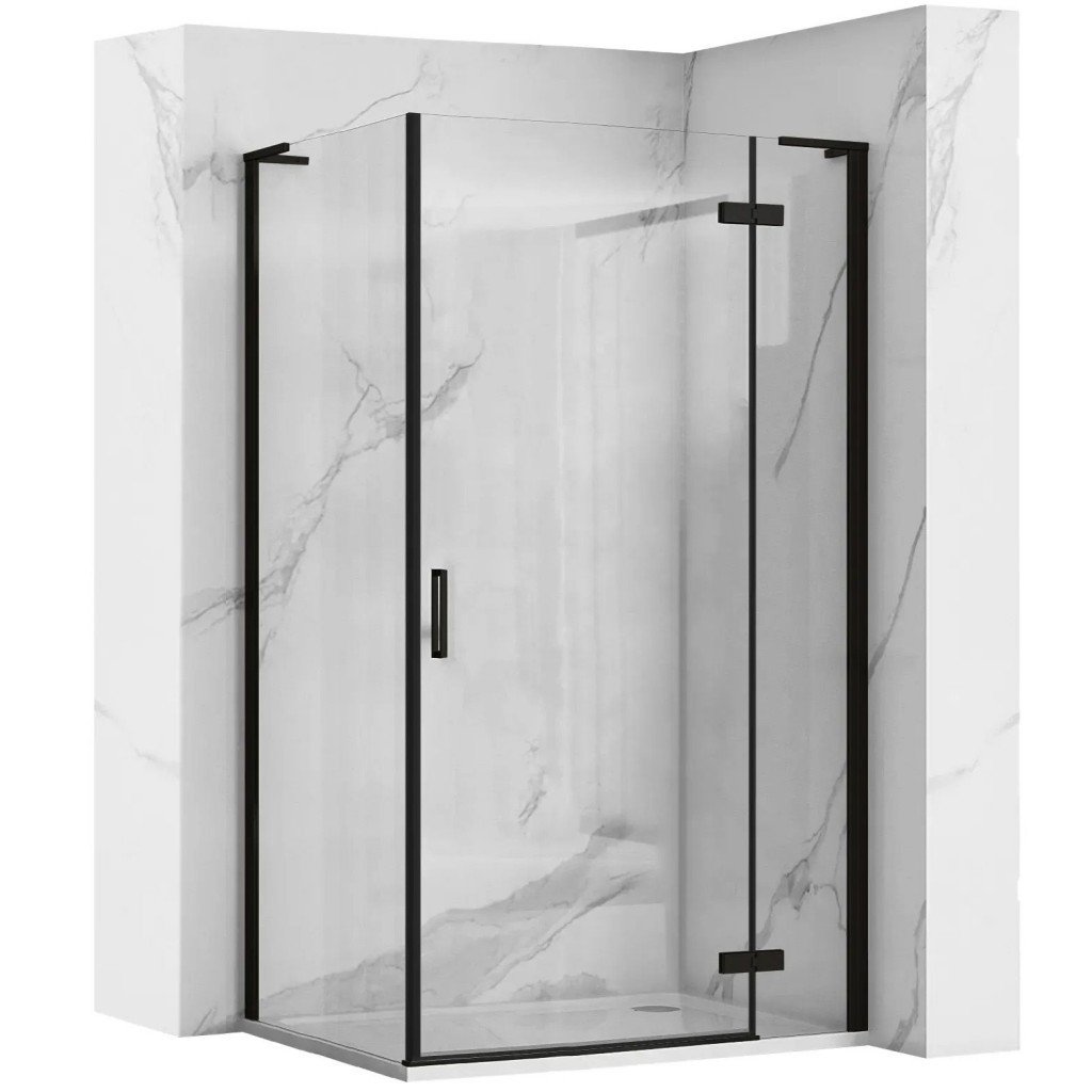 REA/S Sprchová kabina Hugo Black 100x90 KPL-45225