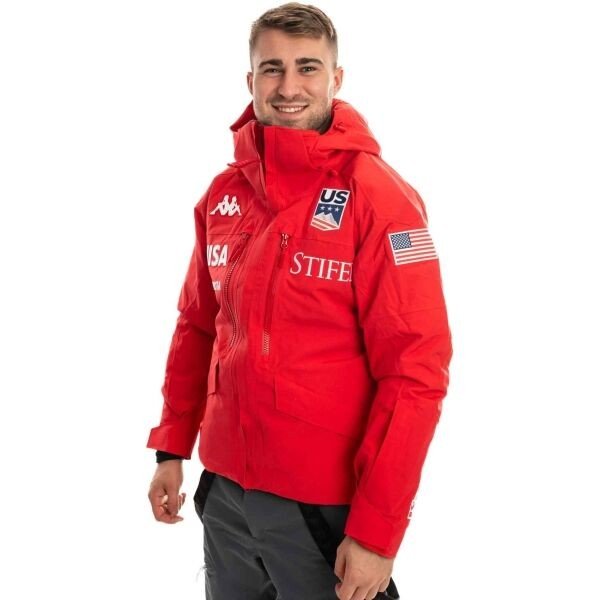 Kappa 6CENTO 602F US Pánská zimní bunda, červená, veľkosť XL
