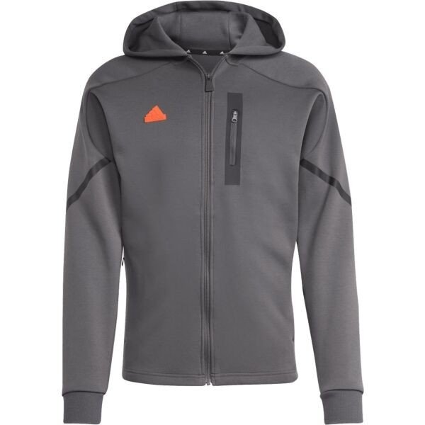 adidas D4GMDY FULL-ZIP HOODIE Pánská mikina, tmavě šedá, veľkosť M