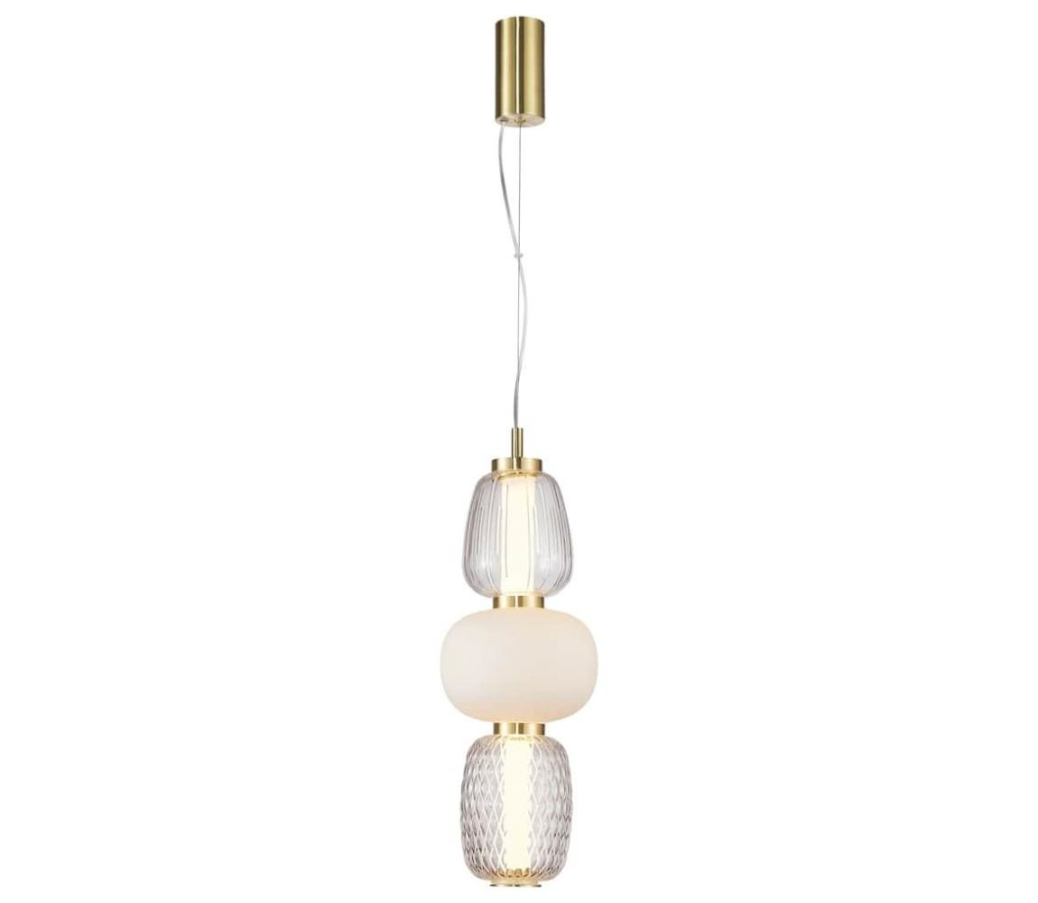 LED Lustr na lanku CARO LED/28W/230V zlatá