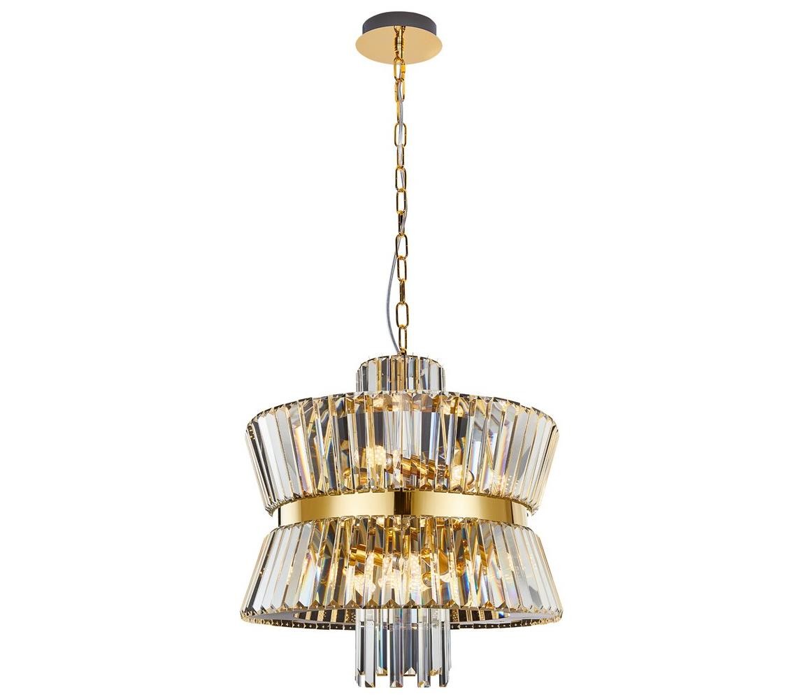 Lustr na řetězu AURELIA 12xE14/40W/230V zlatá