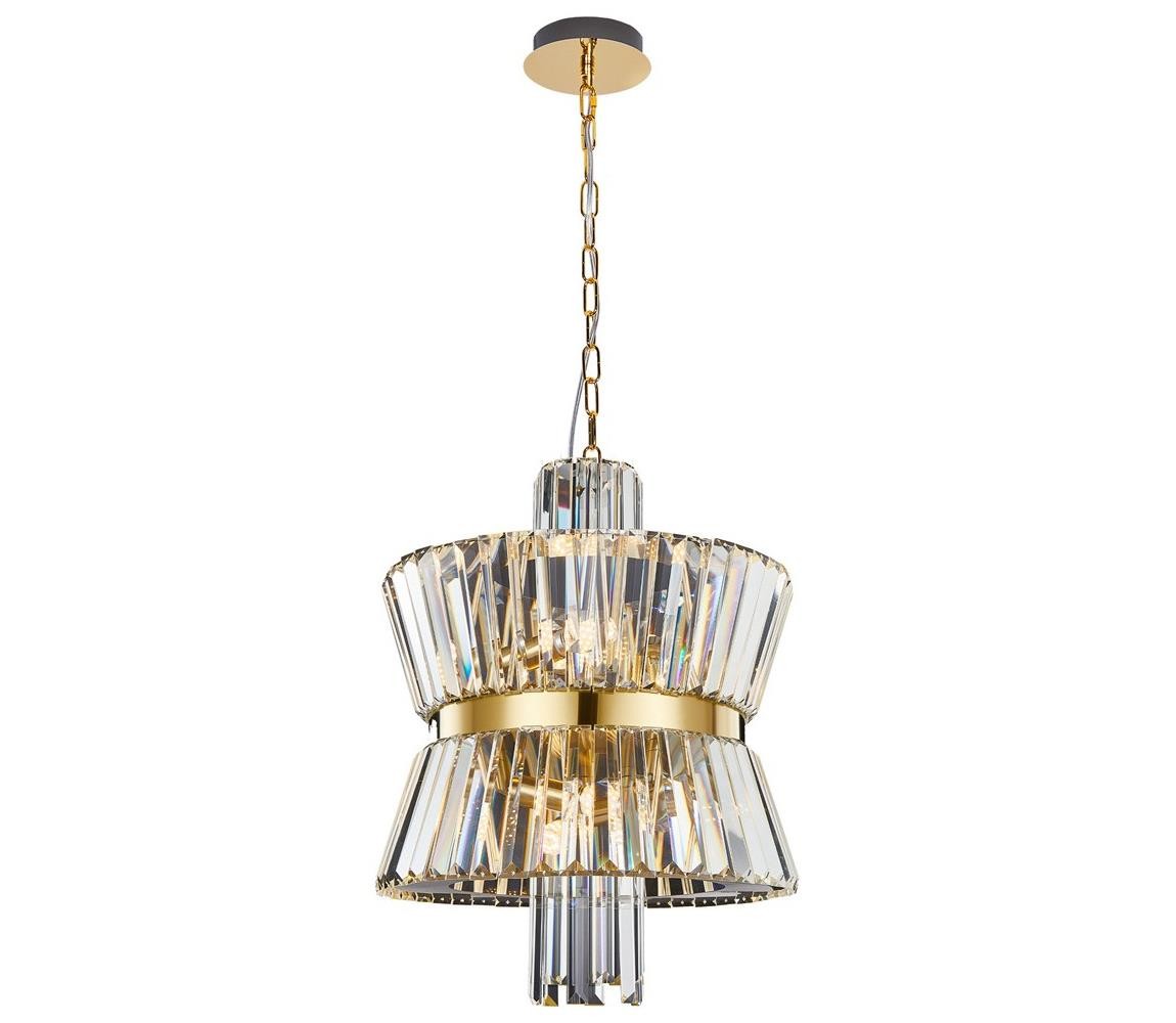 Lustr na řetězu AURELIA 8xE14/40W/230V zlatá