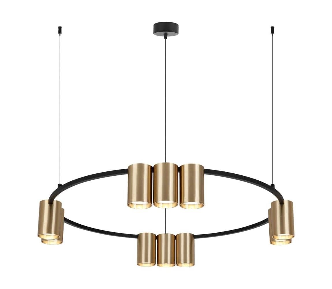 Lustr na lanku GENESIS 10xGU10/8W/230V zlatá