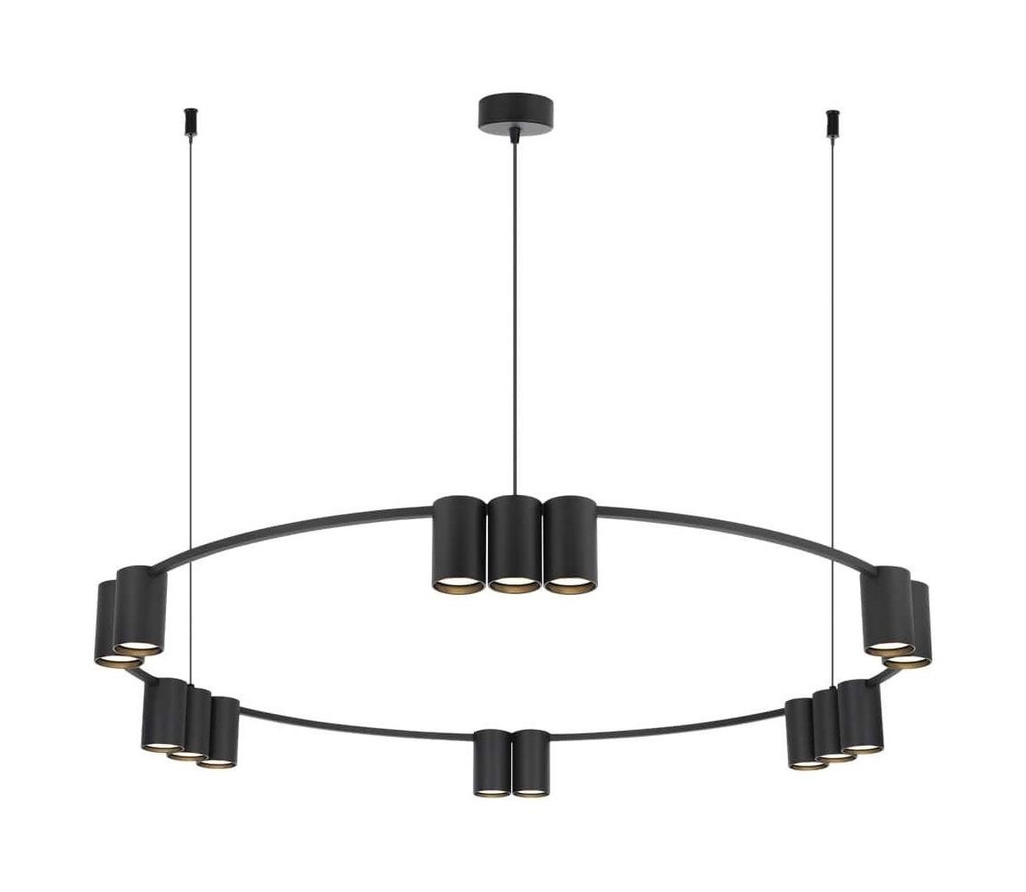 Lustr na lanku GENESIS 15xGU10/8W/230V černá