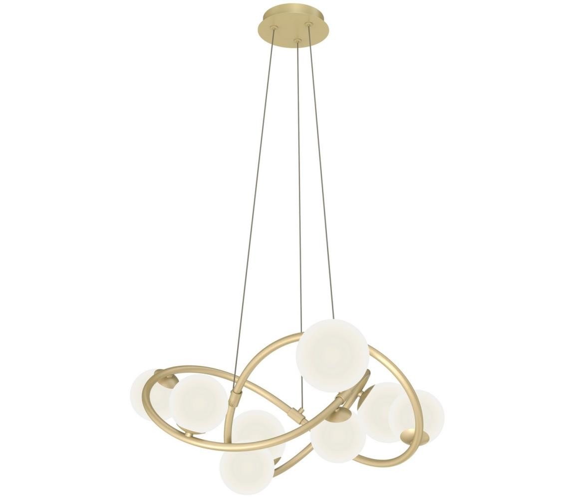 Wofi Wofi 7014-801 - LED Lustr na lanku NANCY 8xG9/3,5W/230V zlatá/bílá