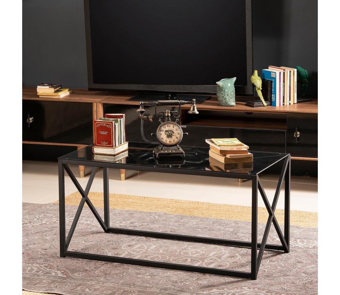 Konferenční stolek ILIOMAR 46,6x94 cm černá